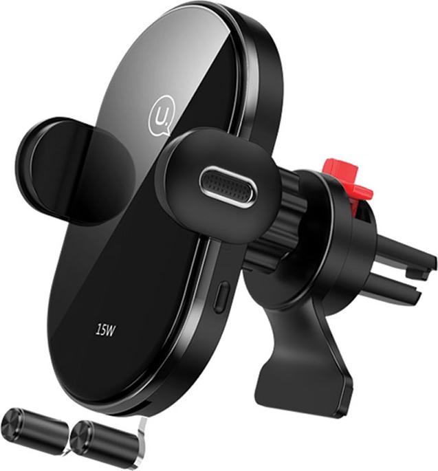 Usams Uchwyt indukcyjny US-CD132 15W Automatic do kratki went. czarny/black CD132ZJ01