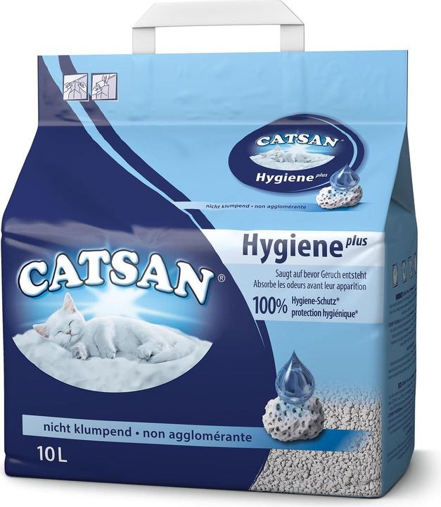 Image du produit Catsan Hygiene Plus (Ne s'agglomère pas, Biodégradable, Neutralisant, 4.82 kg)