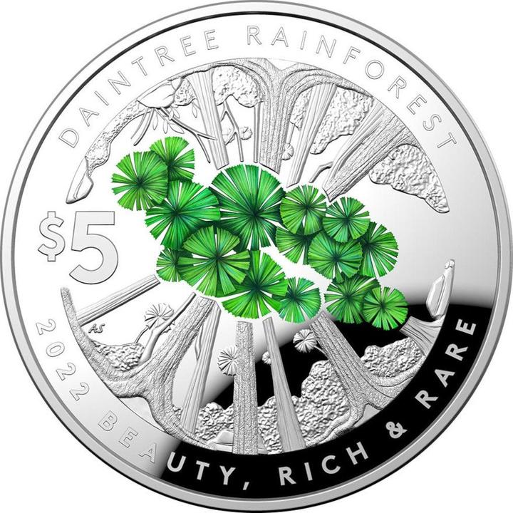 Immagine prodotto Royal Australian Mint Silber Daintree Rainforest 1 oz PP - gewölbte Prägung (999, 2022)