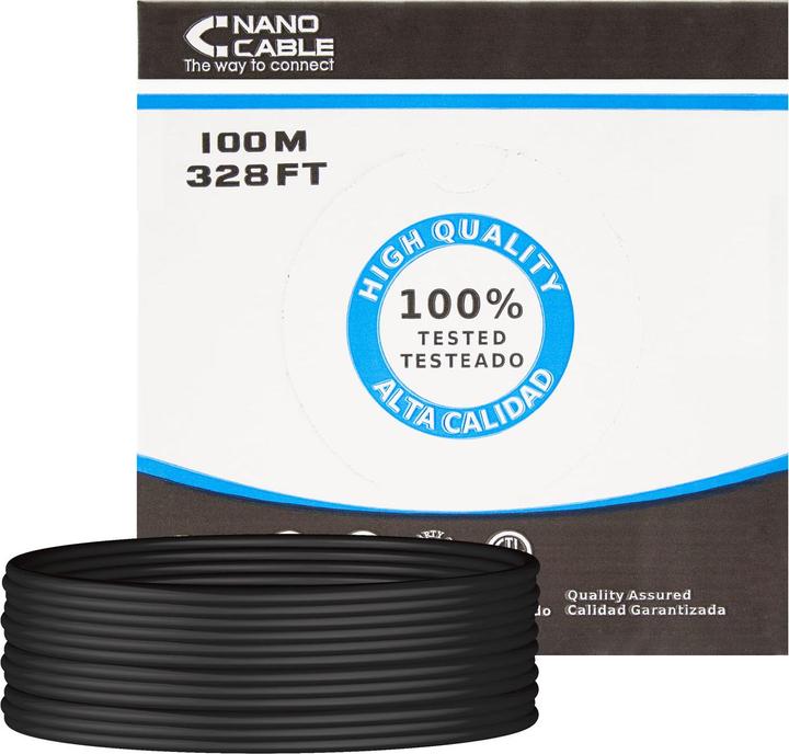 Produktbild Nanocable 10.20.0502-EXT-BK (U/FTP, CAT6, 100 m)
