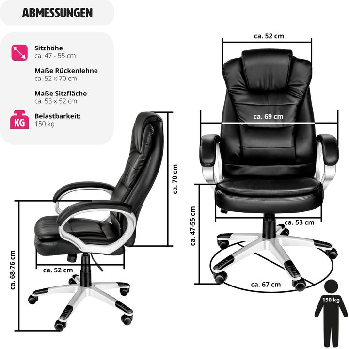Actual product image tectake Executive chair