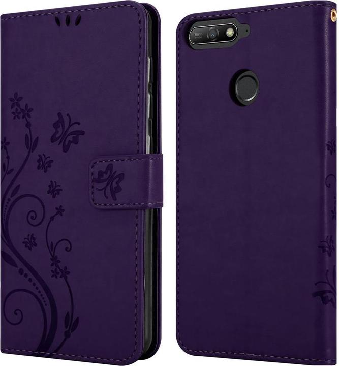 Actual product image Cadorabo Flower Book cover (LG Q7a, Huawei Y6 Prime (2018))
