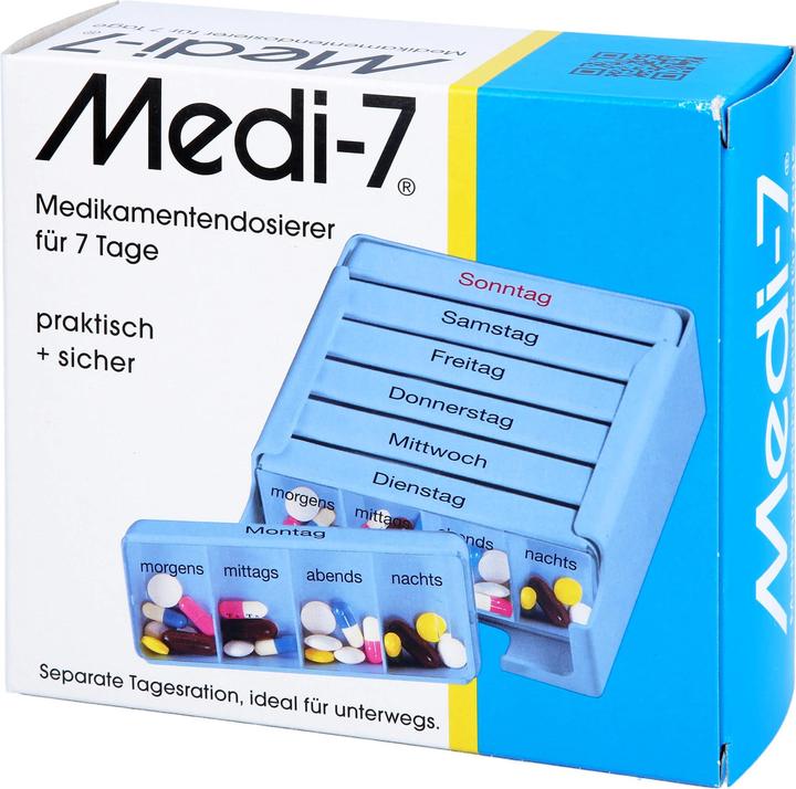 Produktbild Medi-7 Medikamentendosierer 7 Tage blau deutsch