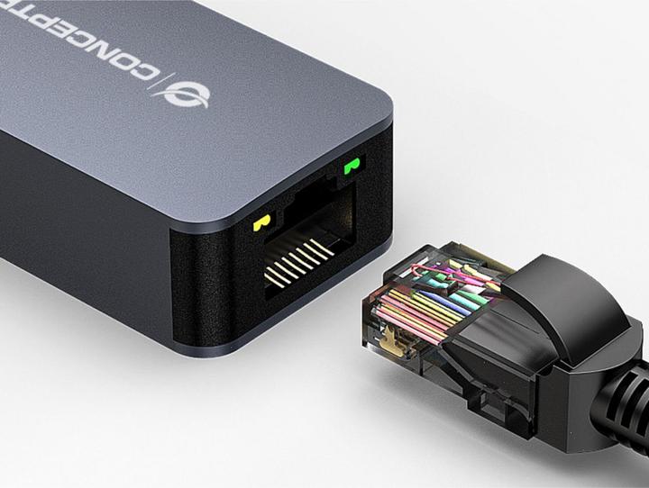 Produktbild Conceptronic Adapter USB-C -> 10/100/1000/2500 (USB-C, RJ45 2.5 Gigabit Ethernet (1x))