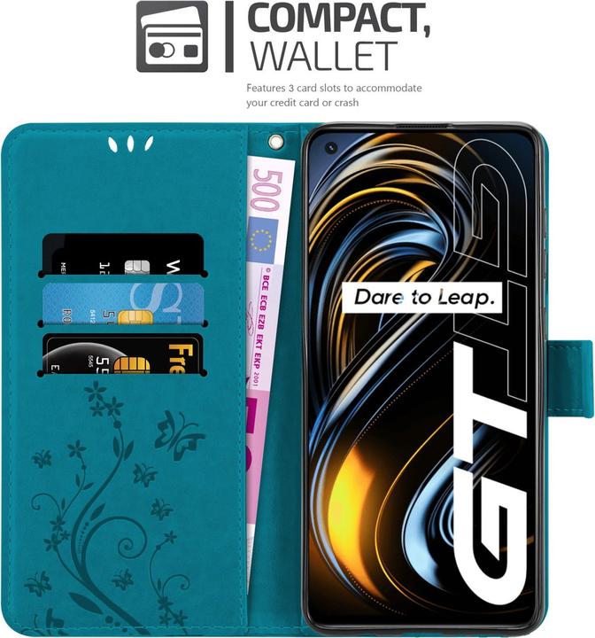 Productafbeelding Cadorabo Bloem Boek hoesje voor Realme GT / GT Neo 2T / Q3 PRO (Realme GT Neo 2T, Realme Q3 Pro 5G)