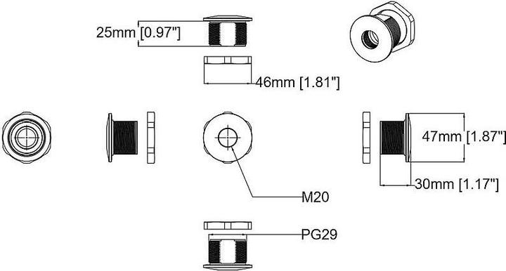 Actual product image Axis TF1201-RE RECESSED MOUNT 4 (Mounting kit)