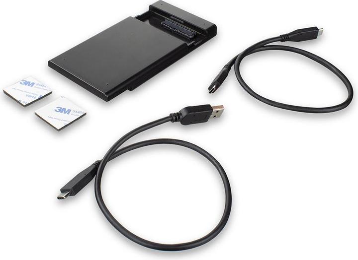 Actual product image Ewent EW7072 Storage Drive Enclosure 2.5" HDD / SSD Enclosure Black (2.5")