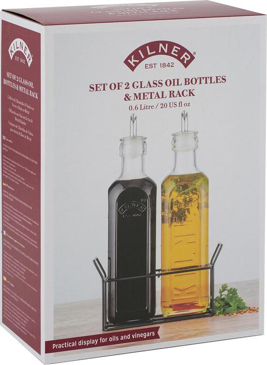 Produktbild Kilner 0025.028 Set of 2 Oil Infusion Set 0.6L, Glass (600 ml)