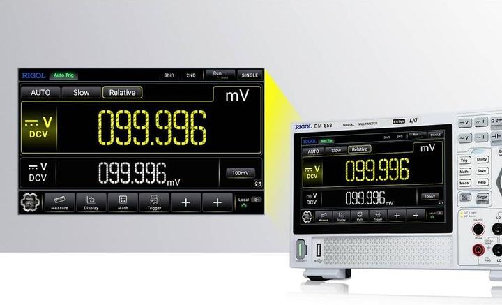 Actual product image Rigol DM858 Desktop multimeter digital CAT I 1000 V, CAT II 300V Display (counts): 500000 (CAT I 1000V, CAT II 300V)