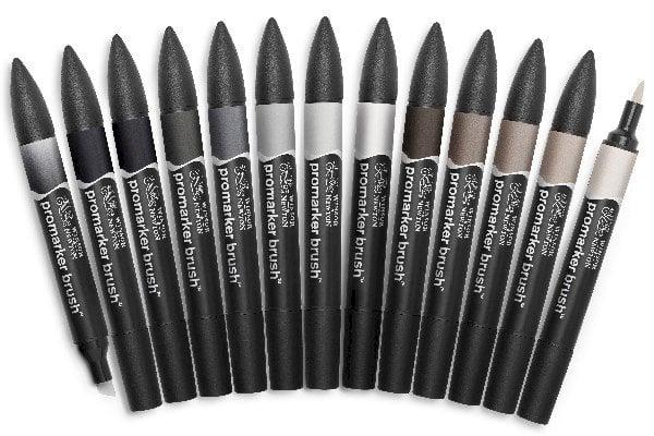 Winsor & Newton Penseelstift 12+1 neutrale tinten (Neutrale tinten, 13 x)