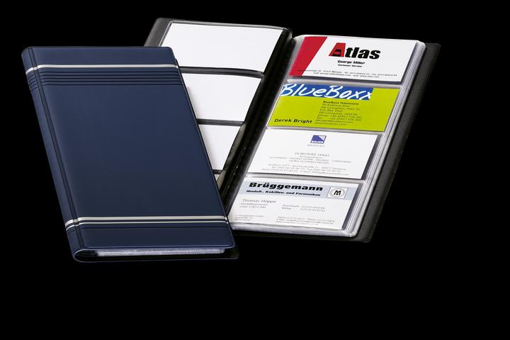 Produktbild Durable Visitenkartenbuch Visifix für 96 Visitenkarten, Blau (90 x 57 mm)