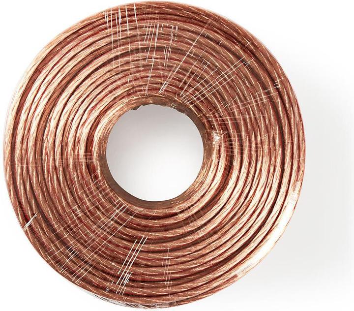 Nedis Luidsprekerkabel| 2x 6,00 mm²| CCA| 100,0 m| rond| PVC| Transparant| - verlenging (100 m, 6 mm²)