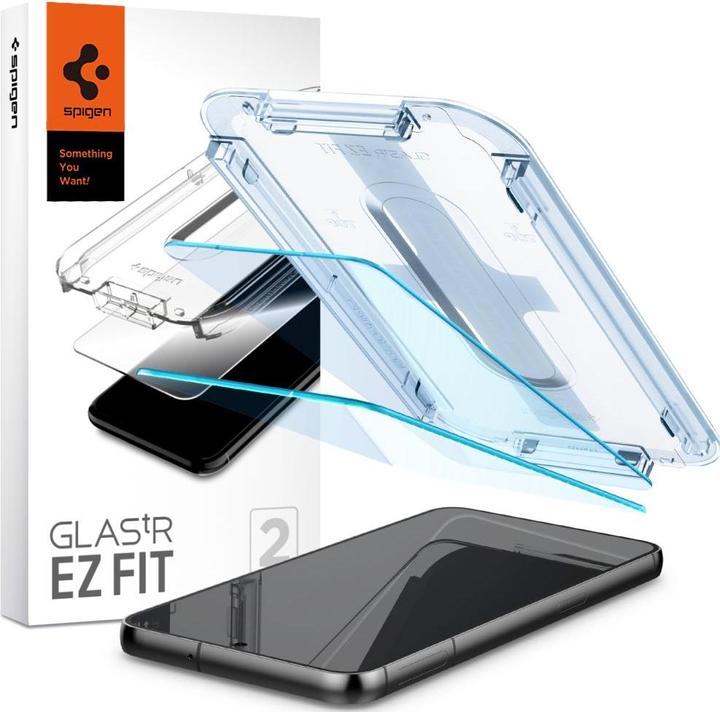 Actual product image Spigen Glas.TR Sam S23 2szt./2pcs "EZ FIT" AGL05958 szkło hartowane (2 Piece, Samsung Galaxy S23)