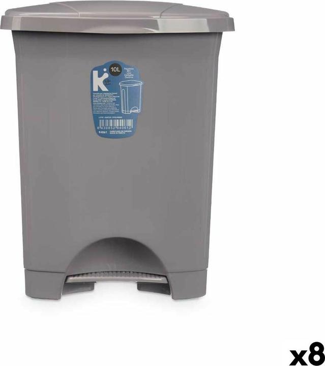 Immagine prodotto Natec Papierkorb mit Pedal Grau Kunststoff 10 L (8 Stück) (10 l)