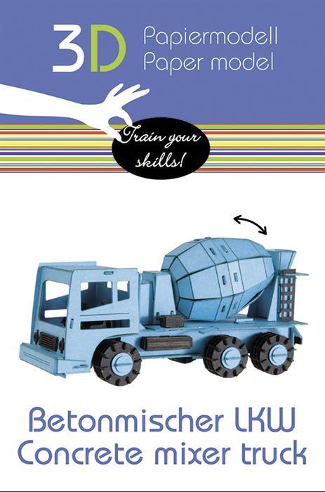 Produktbild Fridolin 3-D Papiermodell "Betonmischer LKW"