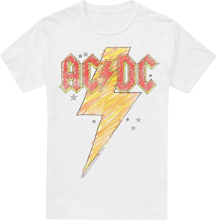Actual product image AC/DC Mens Sketch Bolt T-Shirt (XXL)