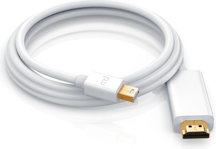 Immagine prodotto Primewire Cavo da Mini Displayport 1.2 a HDMI 4k | Porte Thunderbolt 1 e Thunderbolt 2 | 4K Ultra HD 2160p (1 m, DisplayPort, HDMI)