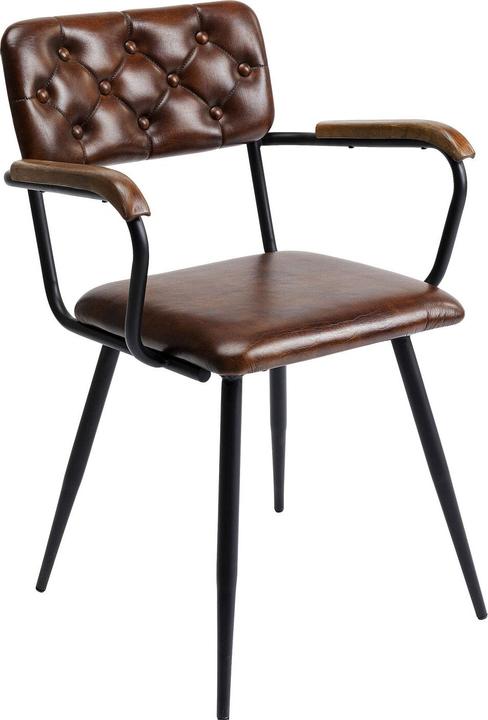Kare Design Armlehnstuhl Salsa Leder Braun