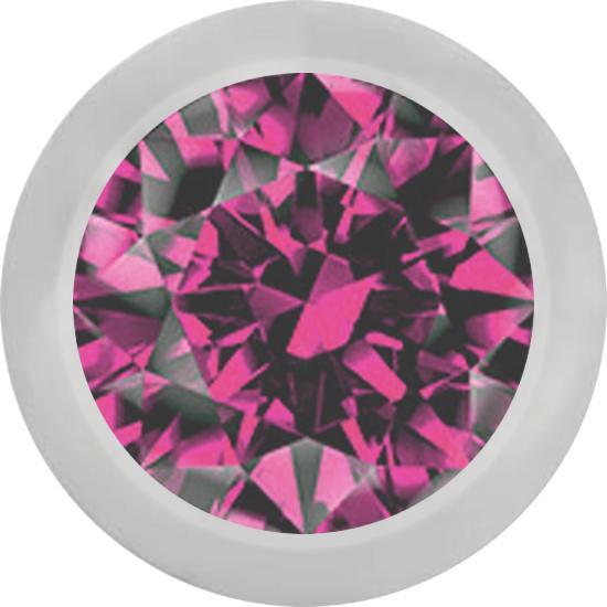 Image du produit Star Piercing Boule argentée avec cristal rose (Acier chirurgical 316L, sans laiton)