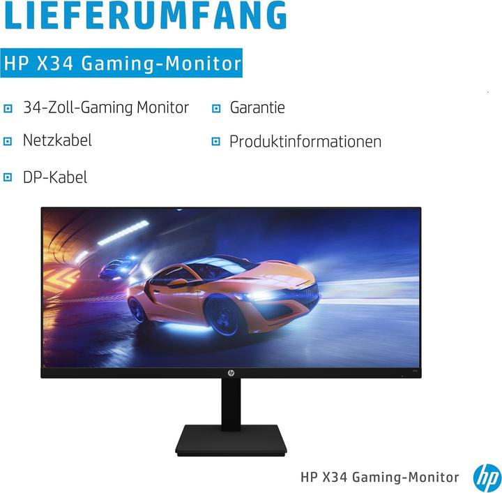 Actual product image HP X34 (3440 x 1440 pixels, 34")