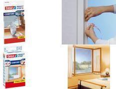 Produktbild tesa Insektenschutz COMFORT für Fenster, mit Klettband, selbstklebend, ohne Bohren (130 x 150 cm)