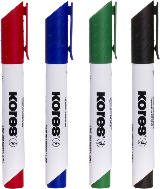 Actual product image Kores Whiteboard marker, wedge tip (Multicoloured, 3 mm, 4 x)