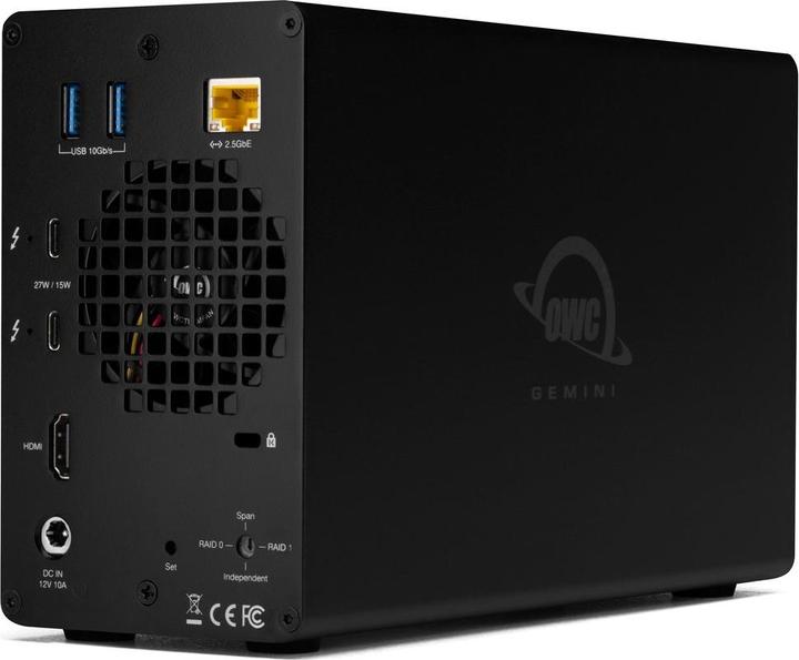 Actual product image OWC 12TB Gemini - Thunderbolt (USB-C) Dock and Dual-Drive HDD RAID External Storage Solution (12 TB)