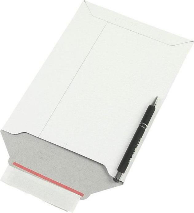 Produktbild Transpak Versandtasche Masse 175x250mm A5 Gewicht 500g/qm Vollpappe weiss SK LxBmm (100 x)