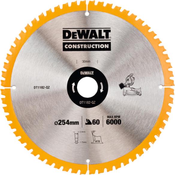Produktbild DeWalt pjūklas tarczowa do cięcia drewna 254