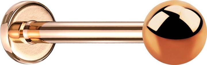 Produktbild Star Piercing Micro Labret Innengewinde rosegold mit Kugel (ohne Messing, Titan G23)