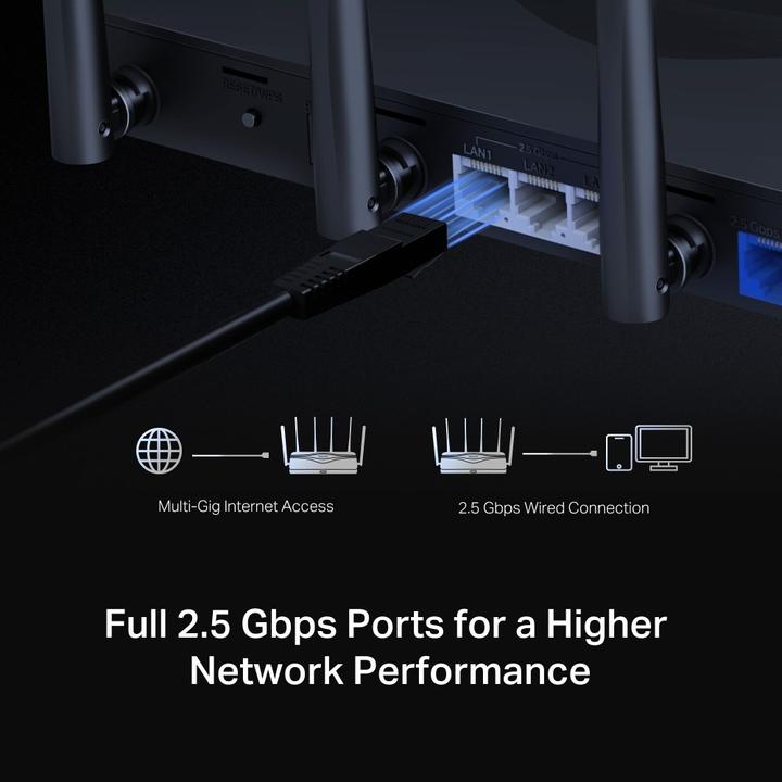 Actual product image Mercusys WRL ROUTER 9300MBPS/4PORT MR47BE