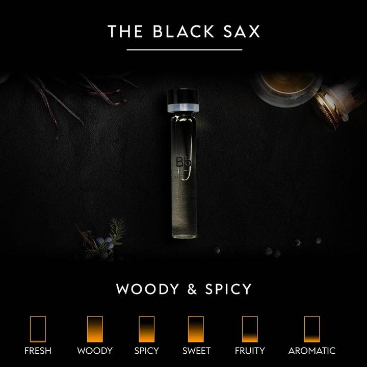 Produktbild Gammon 8772 Black Notes Parfum Starter-Set Bb (2x20 ml), das holzig-würzige BLACK SAX Herren Parfum (Eau de Parfum, 40 ml)