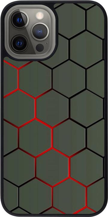 Produktbild PhoneLook Hülle Silikon schwarz Geometric Line red (Apple iPhone 12 Pro Max)