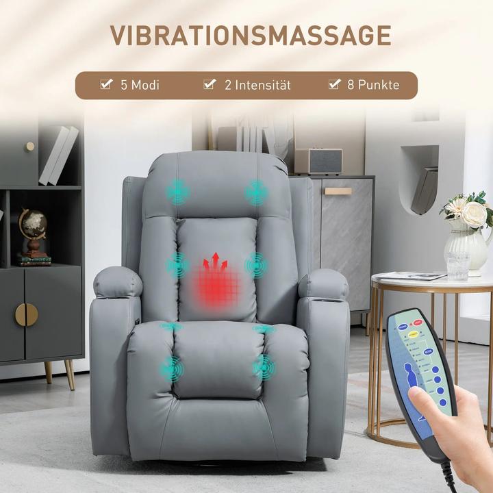 Immagine prodotto Swisshandel24 Poltrona relax funzione massaggio funzione reclinazione elettrica funzione dondolo funzione