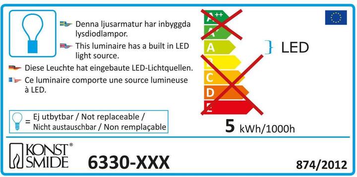 Energielabel Konstsmide LED-lichtketting met kleurverandering (4.90 m)