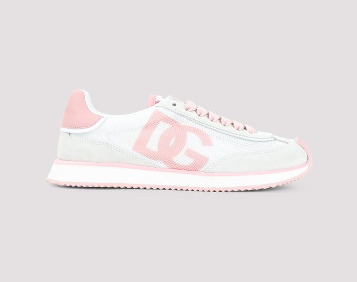 Actual product image Dolce & Gabbana dragon sneakers in mixed materials white and pink color (43)