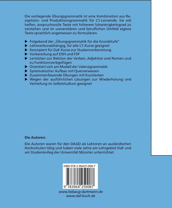 Actual product image Die Blaue. Übungsgrammatik für C1 (German, Erhard G Heilmann, Helmut Röller, Friedrich Clamer, 2022)