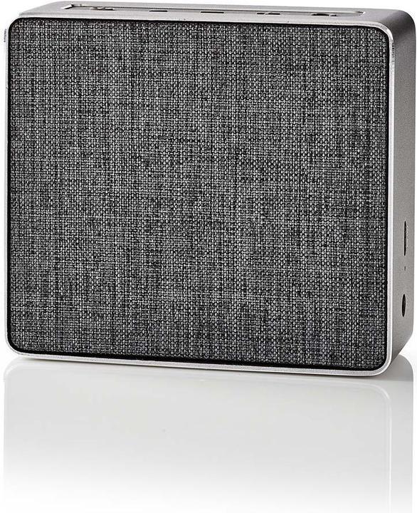 Actual product image Nedis SPBT-1002 Bluetooth Speaker Gun Metal Grey (20 h, Rechargeable battery operated)