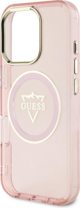 Image du produit Guess Hardcase MagSafe IML Metal Mountain Logo Case for iPhone 16 Pro 6,3" Pink (Apple iPhone 16 Pro)