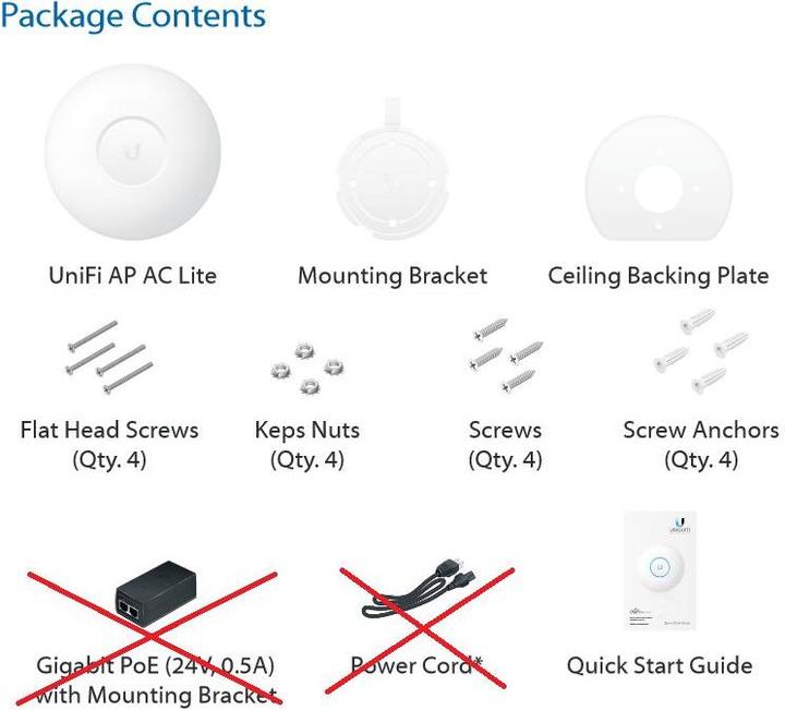 Actual product image Ubiquiti UniFi UAP-AC-Lite-5 - set of 5 (866 Mbit/s)
