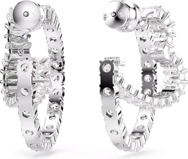 Image du produit Swarovski Matrix Kreolen Verschiedene Schliffe Herz Weiss (Métal Swarovski)