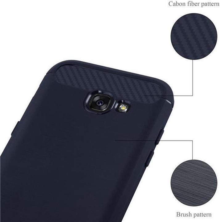 Actual product image Cadorabo TPU Ultra Slim carbon stainless steel combo cover (Samsung Galaxy A3 (2017))