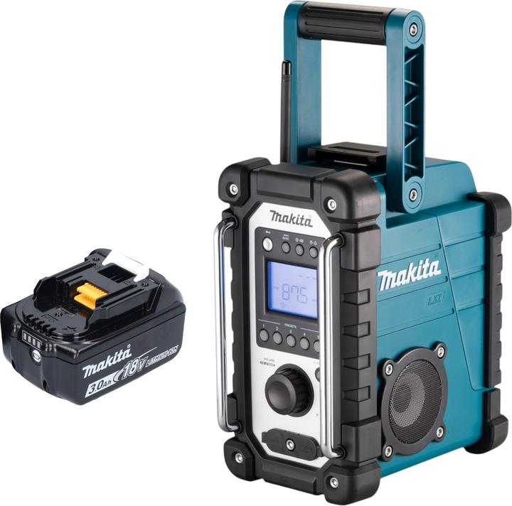 Makita DMR 116 F1 Rechargeable construction site radio 14.4 - 18 V AM FM AUX + 1x rechargeable battery 3.0 (FM, AM)