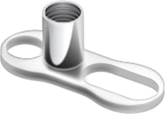 Actual product image Star Piercing Dermal Anchor Anchor two hole (Titanium G23)
