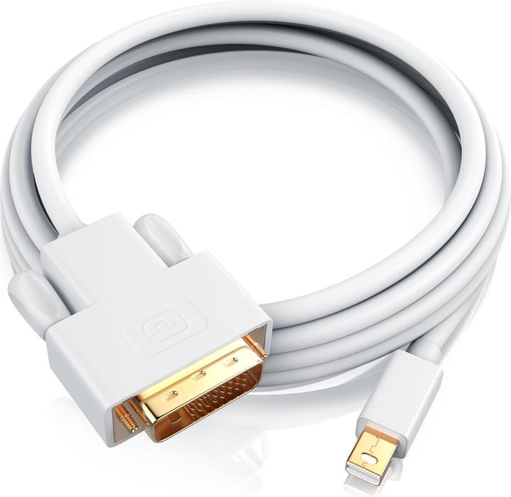 Actual product image CSL Mini DisplayPort to DVI Video Cable, miniDP Monitor Adapter Cable, for Apple, PC's & Notebooks (5 m, DisplayPort, DVI)