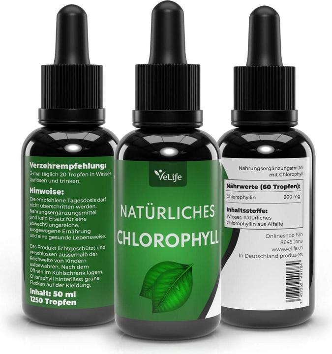 Immagine prodotto VeLife Chlorophyll Tropfen (1 Pezzo/i, Goccia, 128 g)