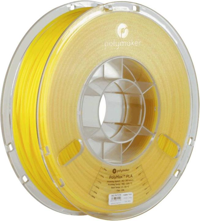 Actual product image Polymaker PA06017 PolyMAX Tough Filament Tough PLA high stiffness, high tensile strength (Though PLA, 2.85 mm, 750 g, Yellow)