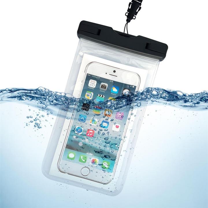 Produktbild Hurtel Wasserdichte Tasche Handytasche für Schwimmbad transparent (Smartphones bis 6.5 Zoll)