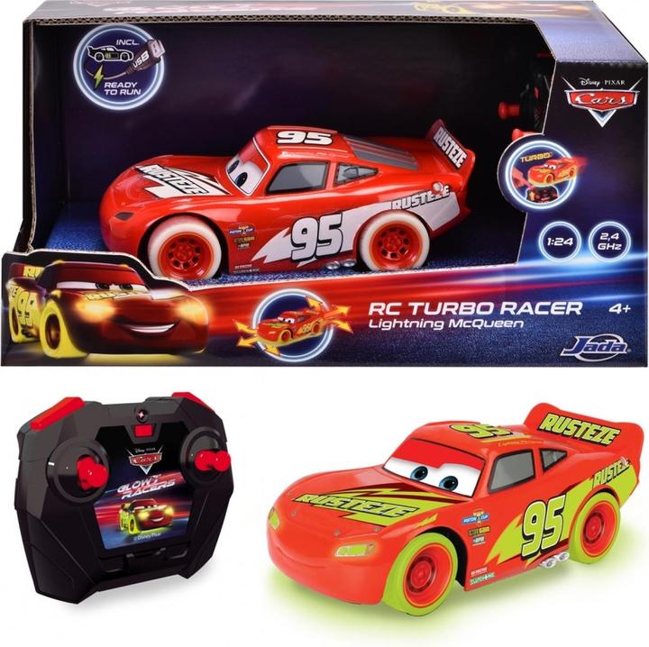 Actual product image Dickie Glow Racers Light McQueen
