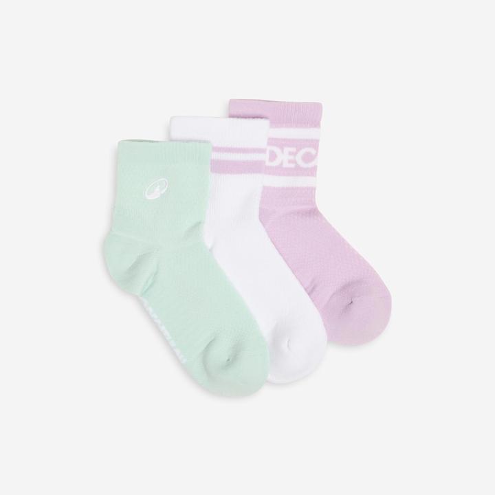 Decathlon Socken Low 3er-Pack - grün/weiss